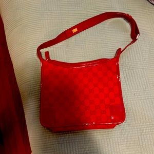 Red Gucci bag!
